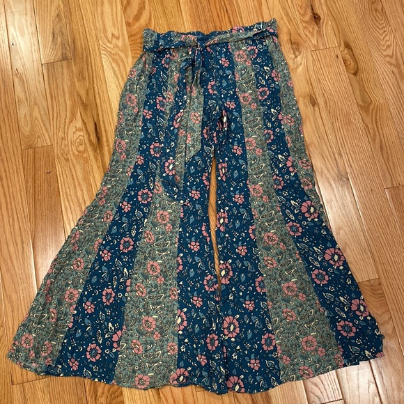 #39. NWT Free People Boho Wide Leg Flare Pants - Picture 5 of 8